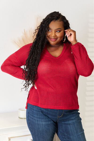 Culture Code Full Size Wide Notch Relax Women Top