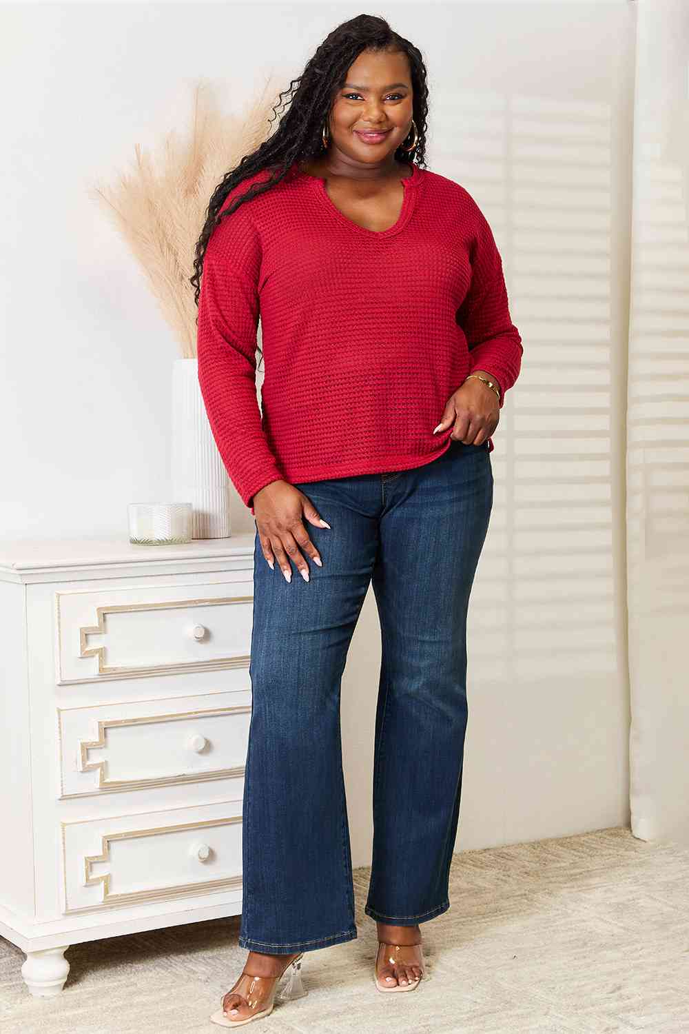 Culture Code Full Size Wide Notch Relax Women Top